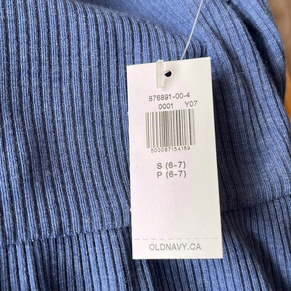 Old Navy Dusty Blue Rib Knit Tiered Midi Dress - Size 6-7 (S) - Picture 4 of 4